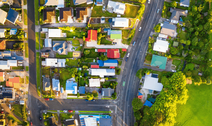 Aerial photo suburb 