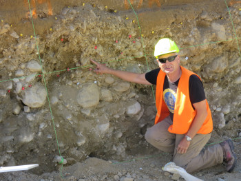 Professor Mark Stirling at the Nevis Fault in western Otago