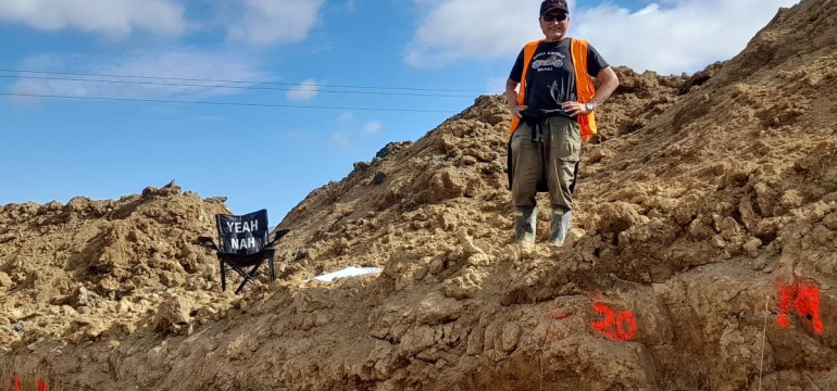 Scientist working on Settlment Fault, Catlins