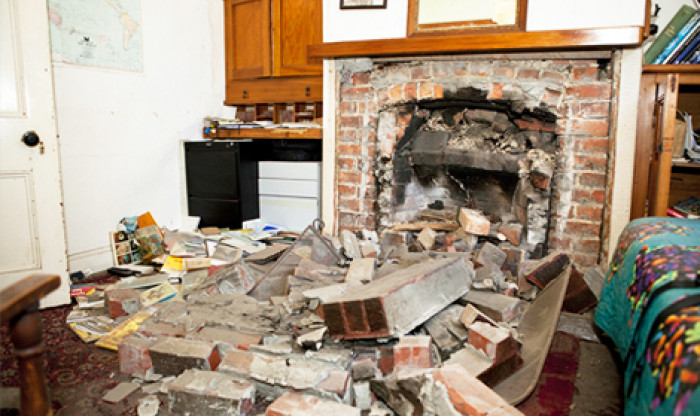 chimney damage